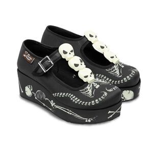 Skeletons Under Your Bed Women's Mary Jane Platform